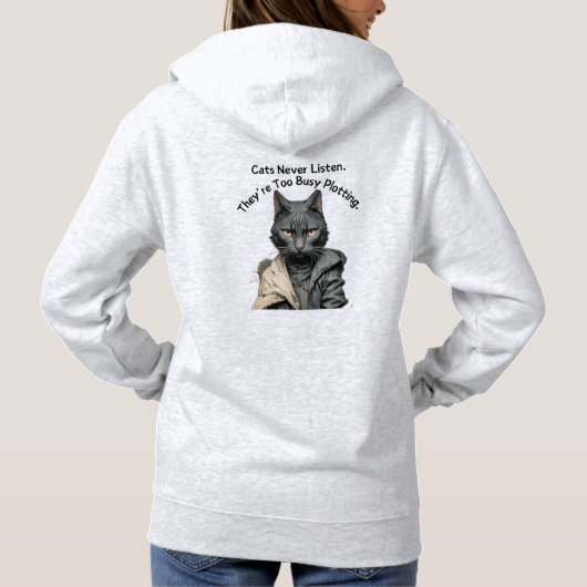 Dames Kat Hooded Sweatshirt (Achterkant)