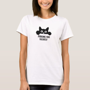 Dames Kat Print Korte Mouw T-shirt