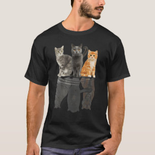 Dames Kat Reflectie Tijger Vrienden Schattig 1 T-shirt