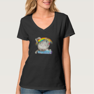 Dames Kat Rood Yoga T-shirt