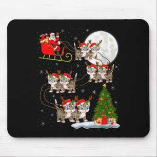 Dames Katten Kerstman Slede Vliegend Grappig Magis Muismat