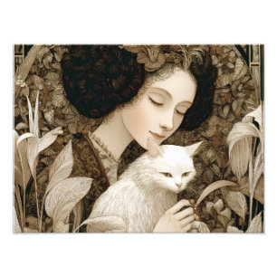 Dames & Katten – Vintage Portretcollectie 1 Foto Afdruk