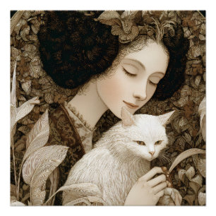 Dames & Katten – Vintage Portretcollectie 1 Perfect Poster