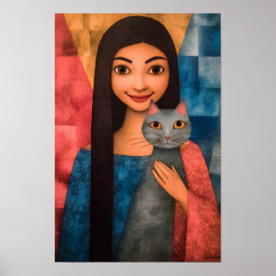 Dames & Katten – Vintage Portretcollectie 1 Poster