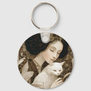 Dames & Katten – Vintage Portretcollectie 1 Sleutelhanger