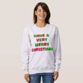 Dames kerst sweatshirt (Voorkant volledig)