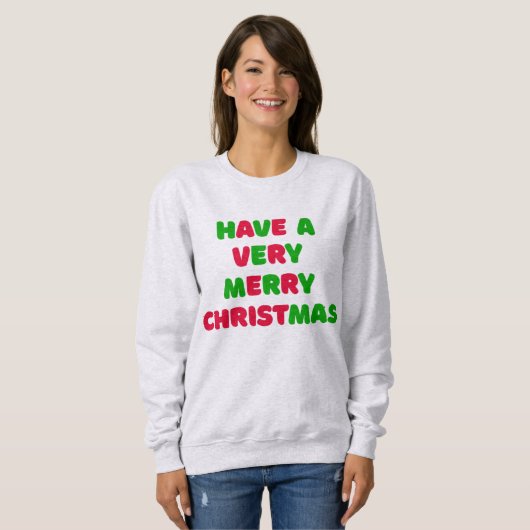 Dames kerst sweatshirt (Voorkant volledig)