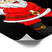 Dames Kerstman Santa die honkbal speelt Kerstmis F Poster (Hoek)