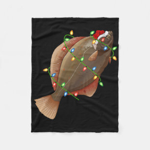 Dames Kerstverlichting Kerstman Hoed Bot Vis Kerst Fleece Deken
