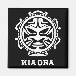 Dames Kia Ora Maori-cultuur Symbool Haka-dans Nieu Magneet