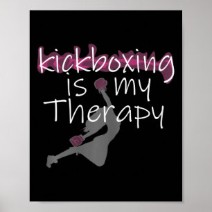 Dames Kickboksen Is Mijn Therapie , Kickboksen Poster