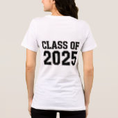 Dames Klasse van 2025 Wit Tri-Blend Shirt (Achterkant)