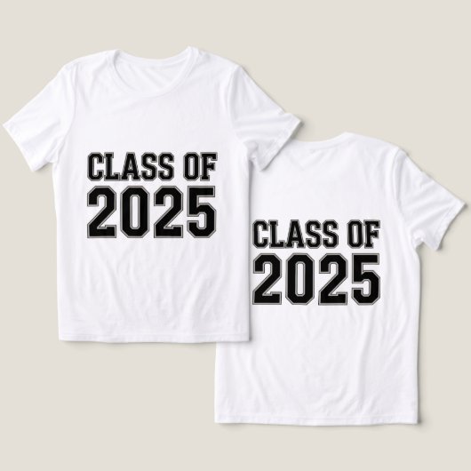 Dames Klasse van 2025 Wit Tri-Blend Shirt (Ontwerp Voorkant & Achterkant)
