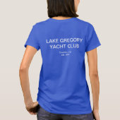 Dames klassieke blauwe T-shirt (Achterkant)