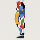 Dames Kleurrijke Patroon Leggings – Levendig (Links)