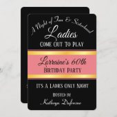 "Dames komen uit het spel" Birthday Kaart (Voorkant / Achterkant)