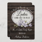 Dames komen uitnodigen voor "Dames nacht" Kaart (Voorkant / Achterkant)