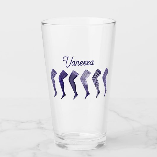 dames kousen gepersonaliseerd glas (Voorkant)