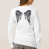 Dames kruis met Wings T-shirt (Achterkant)