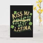 Dames Kus Me Ik Ben Iers Heet Latina Grappig Hispa Kaart (Gele Bloem)
