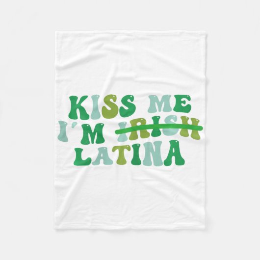 Dames Kus Me Ik Ben Iers Latina - Grappige Hispani Fleece Deken (Voorkant)