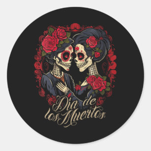 Dames La Catrina-jurk stijlvolle Dag Van De Ronde Sticker