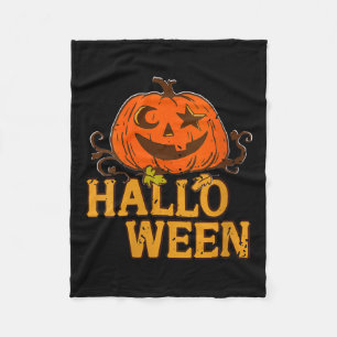Dames Lachende Pompoen Maan Ster Ogen Halloween Hu Fleece Deken