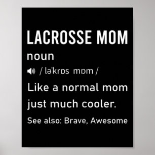 Dames Lacrosse Moeder Definitie Grappige Quote Voo Poster