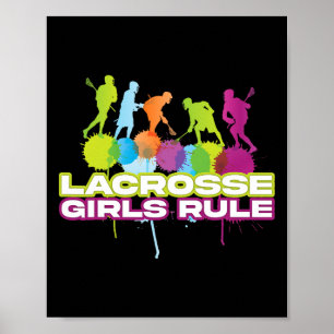 Dames Lacrosse Shirt Voor Meisjes Lacrosse Speler Poster