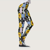 Dames lange bloemenleggings leggings (Rechts)