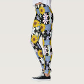 Dames lange bloemenleggings leggings (Links)