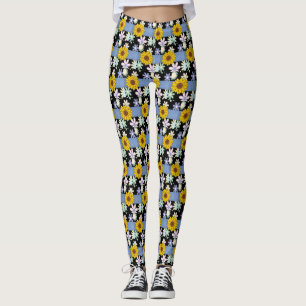 Dames lange bloemenleggings leggings