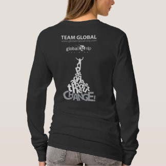 Dames lange hoes T Shirt Blk