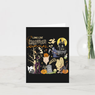 Dames Lange Leve Halloween Zwarte Kat Gif Heks Kaart