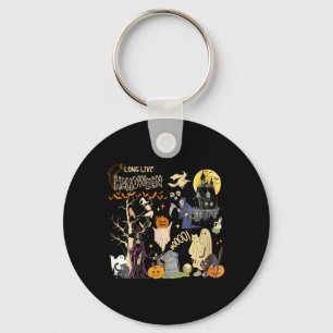Dames Lange Leve Halloween Zwarte Kat Gif Heks Sleutelhanger