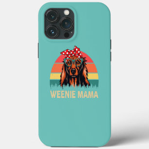 Dames Langharige Dachshund Weenie Mama Weiner iPhone 13 Pro Max Hoesje