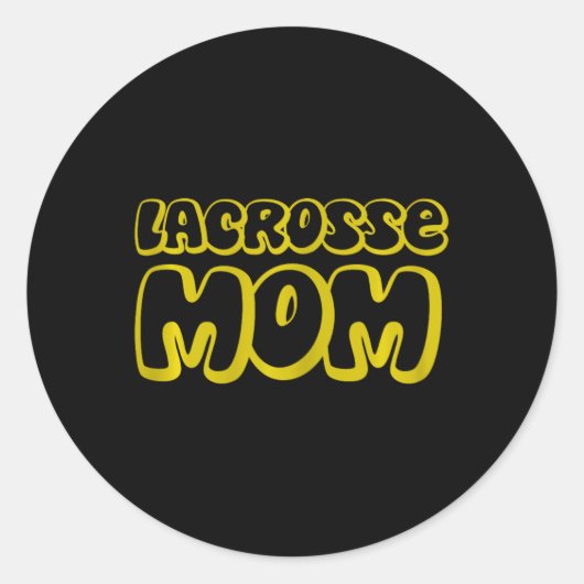 Dames Lax Moeder Moederdag Lacrosse Moeder Ronde Sticker (Voorkant)