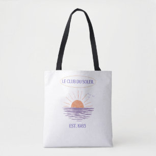 Dames Le Club du Soleil Est 1985 Vintage Resort Tote Bag