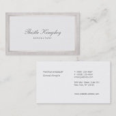 Dames legant traditioneel lichtgrijs visitekaartje (Voorkant / Achterkant)