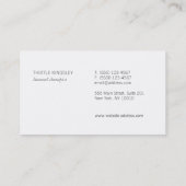 Dames legant traditioneel lichtgrijs visitekaartje (Achterkant)