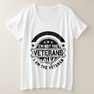 Dames leger veteraan trots militair V-hals Grote Maat T-shirt