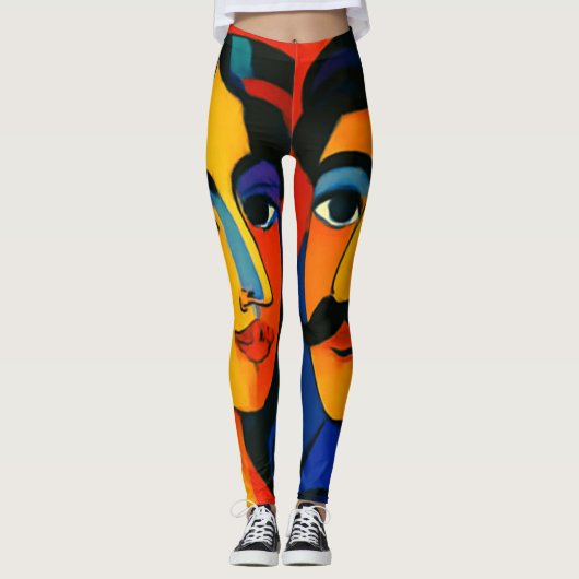 dames legging kleurrijk ontwerp (Voorkant)
