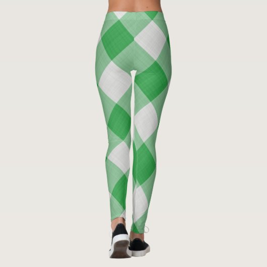 Dames Leggings Groen/Wit (Achterkant)
