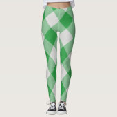 Dames Leggings Groen/Wit (Voorkant)