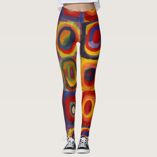 Dames Leggings met Kandinsky's pleinen (Voorkant)