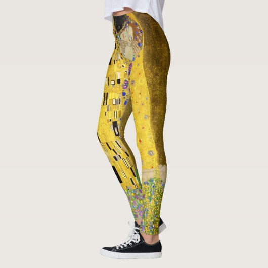 Dames Leggings met Klimt's The Kiss (Links)