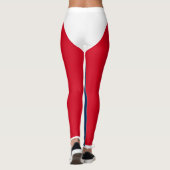 Dames Leggings - Rood Wit & Blauw (Achterkant)