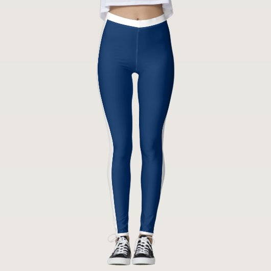 Dames Leggings - Rood Wit & Blauw (Voorkant)