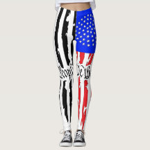 Dames Leggings Zwart en Wit en Kleurenvlag
