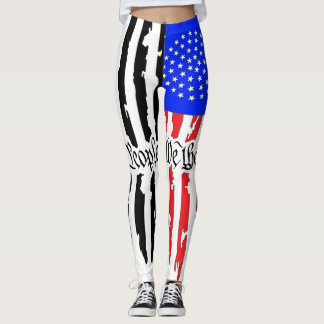 Dames Leggings Zwart en Wit en Kleurenvlag